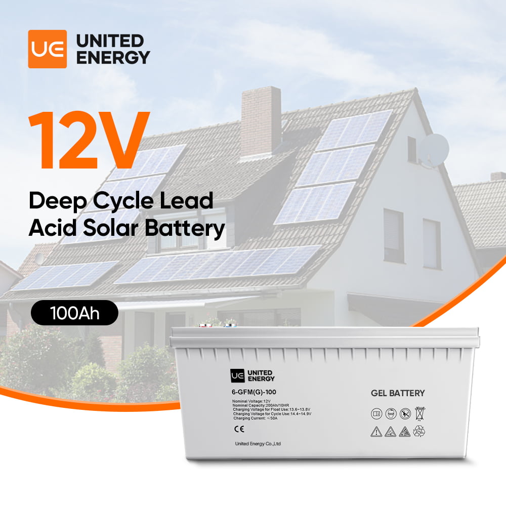 Bateria słoneczna 100Ah 12V Akumulator kwasowo-ołowiowy Agm Gel do użytku domowego