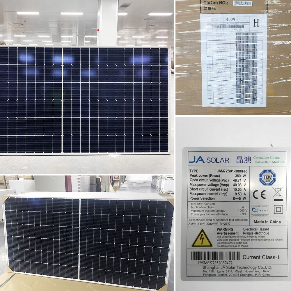 Panele słoneczne JA Solar Mono 550 W Cena panelu słonecznego 540 W 5450 W 470 W