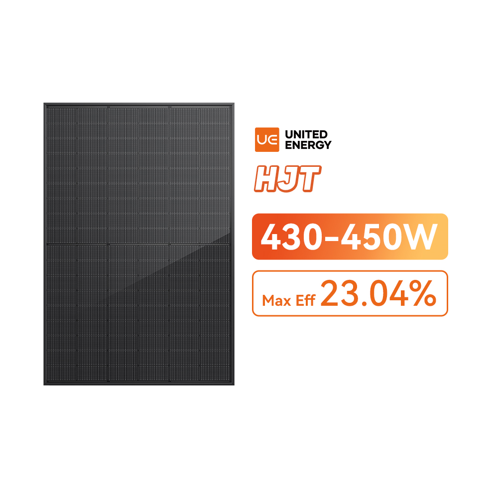 Panele fotowoltaiczne słoneczne HJT 430-450W, całkowicie czarne, dwustronne