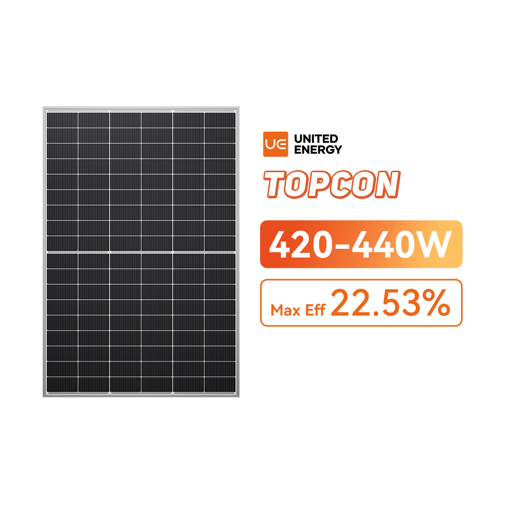 Standardowe dwustronne panele słoneczne typu N TOPCon 420-440 W
