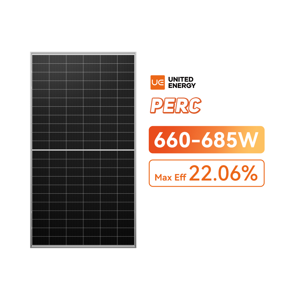 Zestaw paneli słonecznych o mocy 600 W z baterią i falownikiem 660-685 W